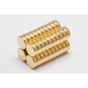 vergoldete Neodym Magnete 12x4 mm