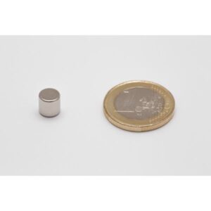 7x7 mm Scheibenmagnete N45 vernickelt