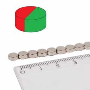 6x2.5 mm Neodym Scheibenmagnete diametral magnetisiert