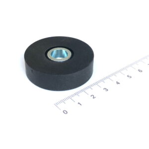 Ferrit-Topfmagnet mit Gummibeschichtung und Senkbohrung Artikelnummer: MG-RP-43x12.5-VG-FER