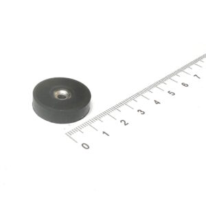22x6 gummierter Gewindemagnet