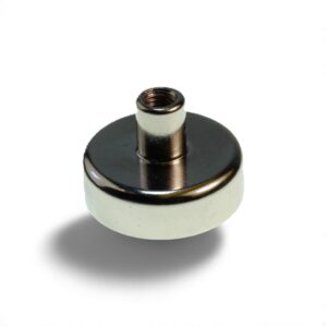 Topfmagnet Ø 20 mm, Gewindebuchse mit M4 Innengewinde verzinkt - Haftkraft ca. 18kg!
